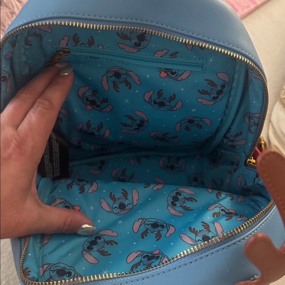 Disney Loungefly Lilo and Stitch Reindeer Backpack.   NWOT - Picture 7 of 12